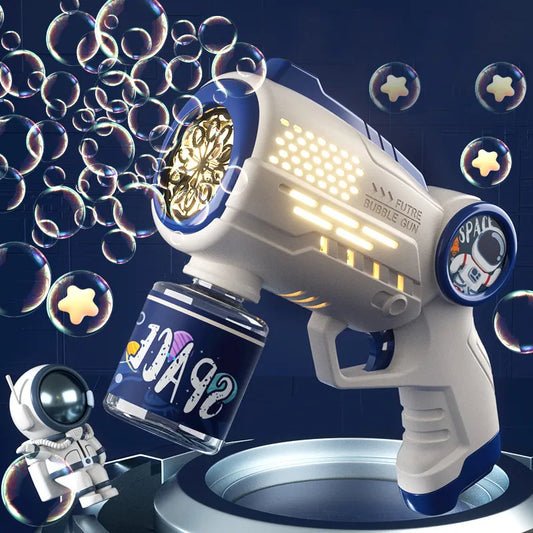 Astronaut Electric Automatic Light Bubble Machine Bubbles Gun Summer Beach Bath Outdoor Game Fantasy Toys for Children Kids Gift - Don't Know What To Gift