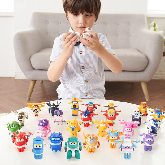 36 Types Super Wings 2" Scale Mini Transforming Anime Deformation Plane Robot Action Figures Transformation Toys For Kids Gifts - Don't Know What To Gift