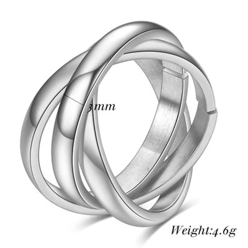 Customize Jewelry 3 Finger Ring Sets For Women Stainless Steel Wedding Engagement Ring Personalized Wholesale - Don't Know What To Gift